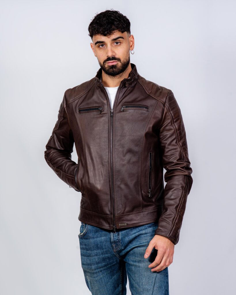 (image for) GIUBBINO IN PELLE UOMO TESTA DI MORO MOD. DAVINSON