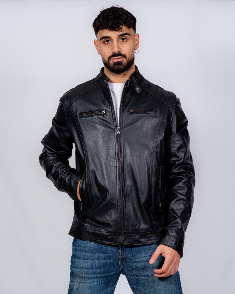 (image for) GIUBBINO IN PELLE UOMO NERO MOD. 5320