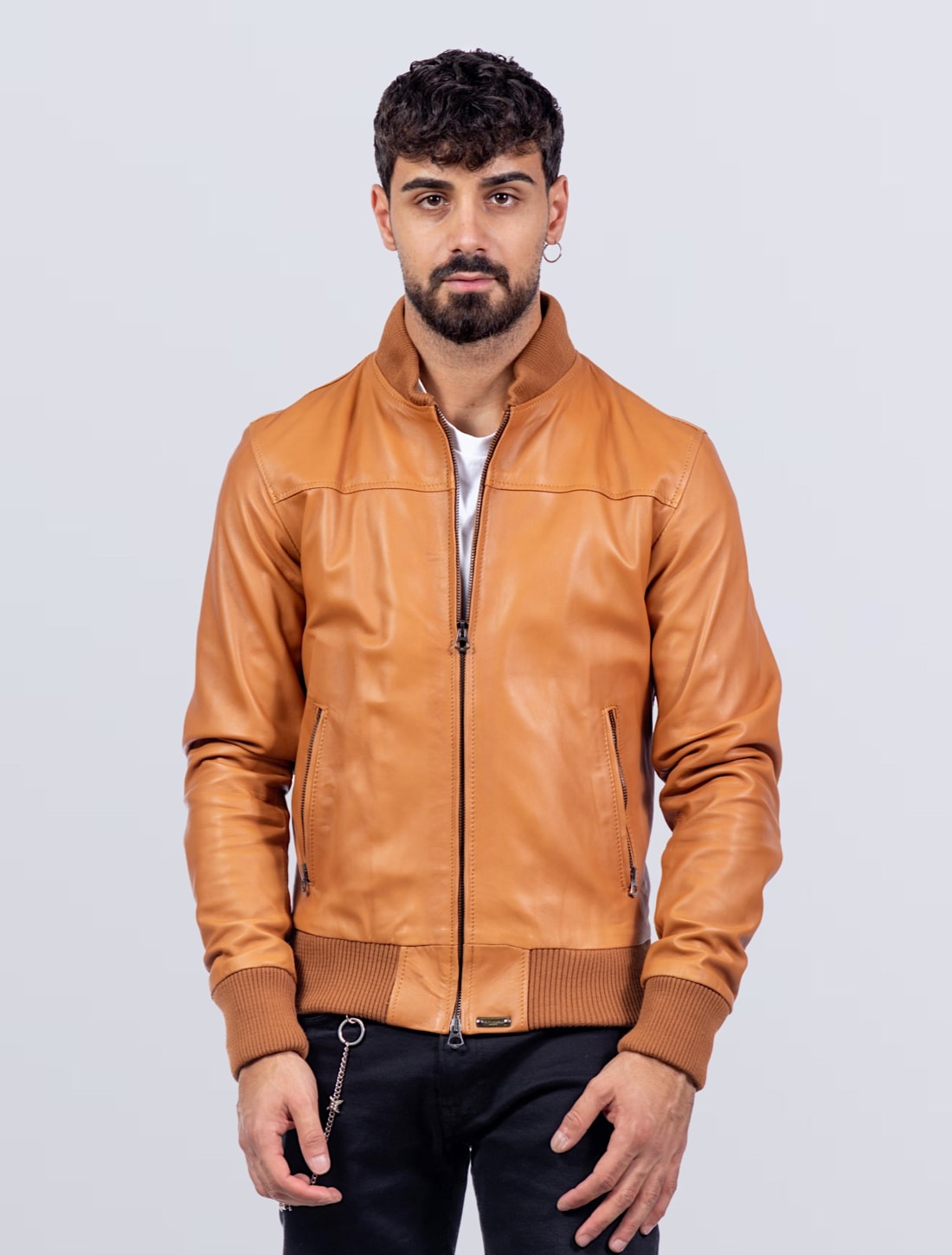 BOMBER UOMO IN PELLE CUOIO MOD. 3202