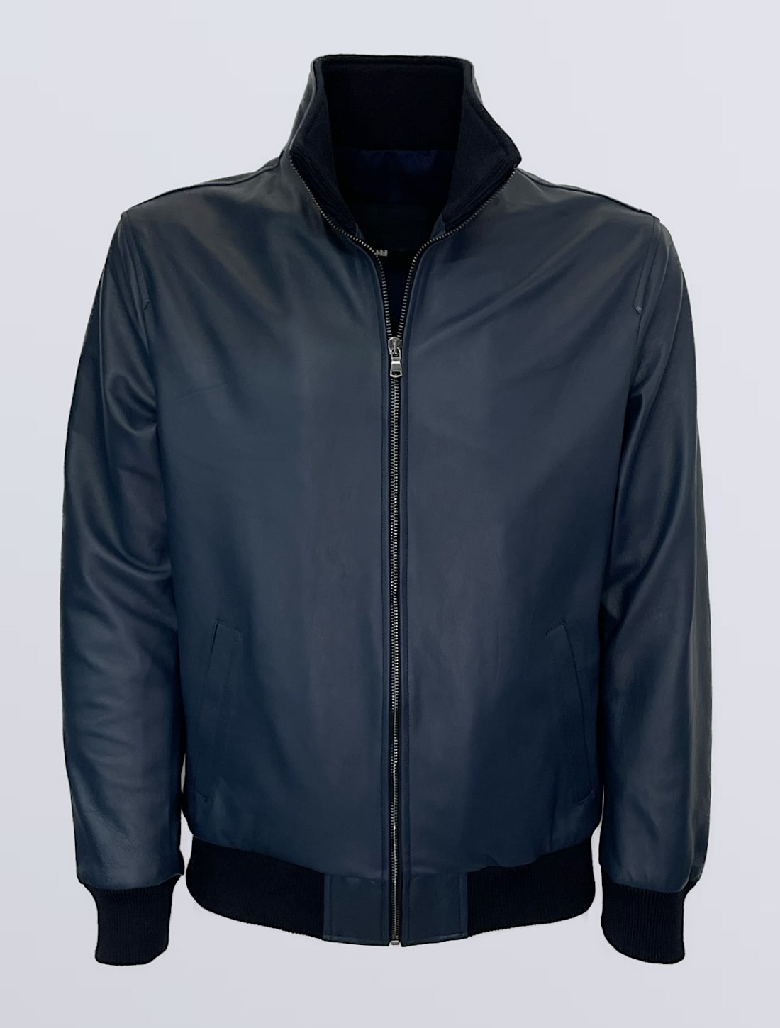 (image for) BOMBER PELLE UOMO BLU MOD. STEFANO