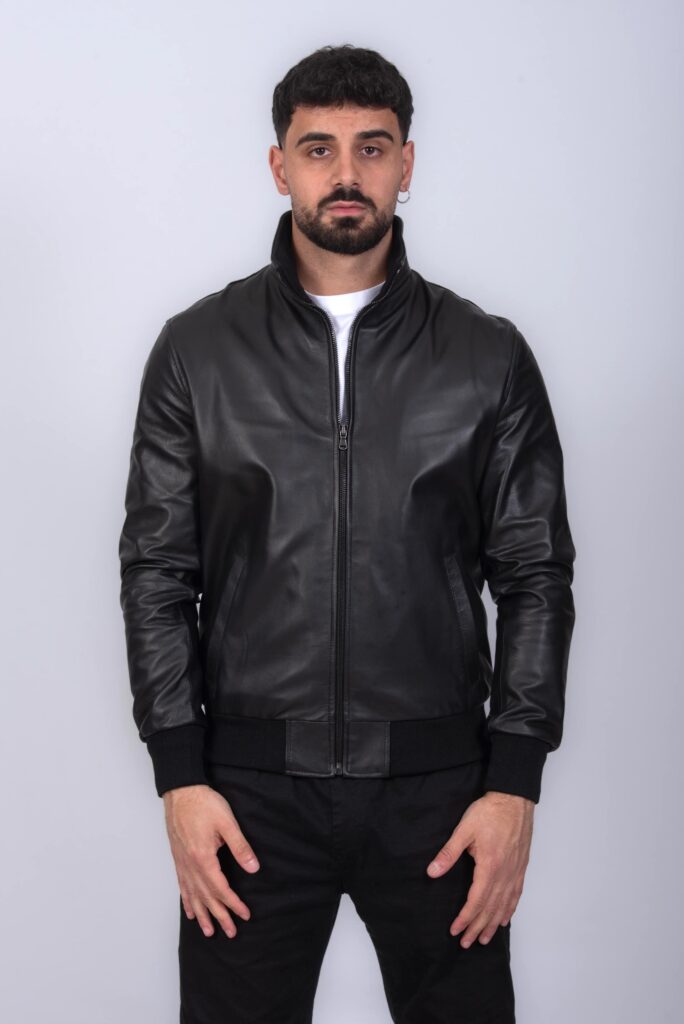 (image for) BOMBER PELLE UOMO NERO MOD. STEFANO