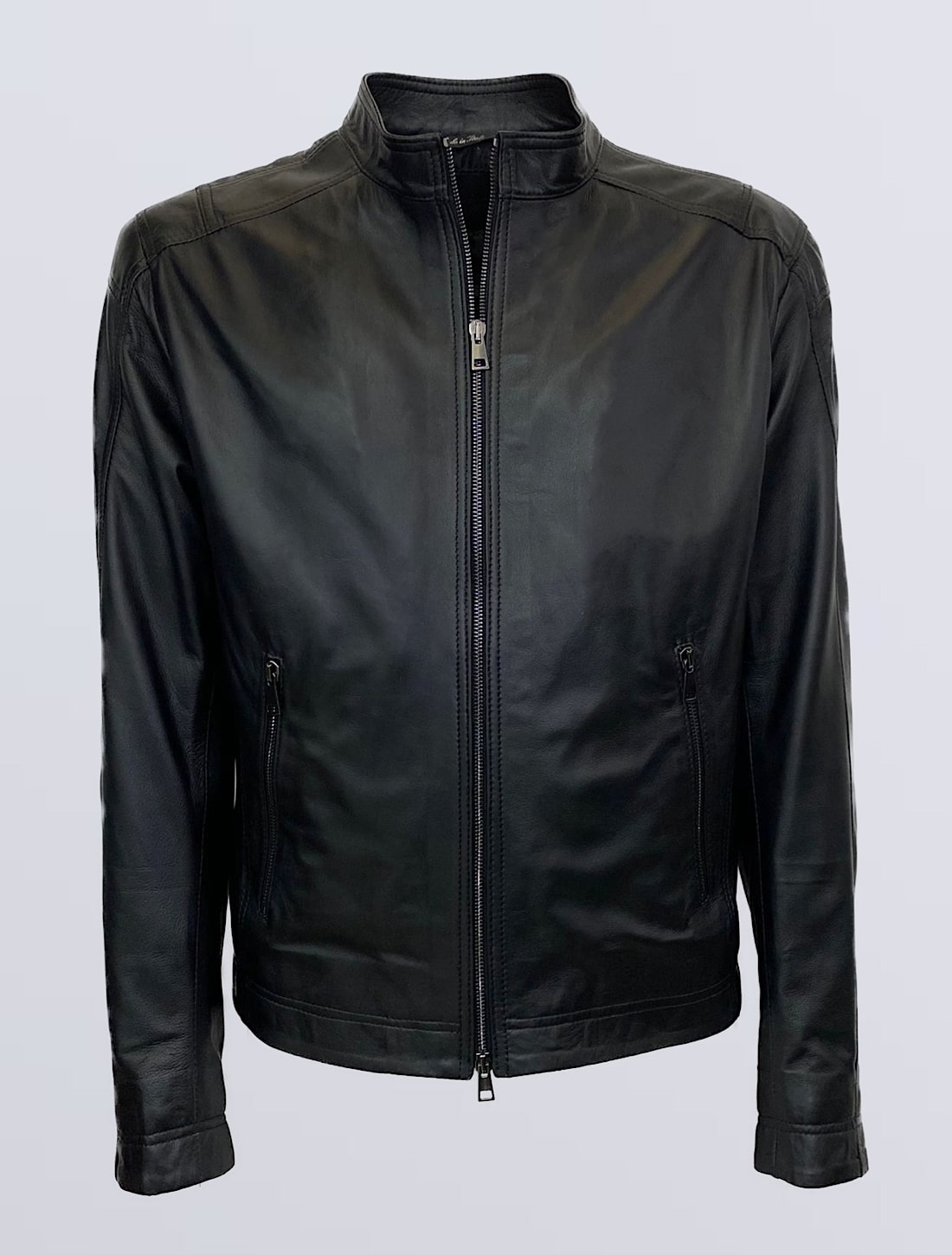 (image for) GIUBBINO IN PELLE UOMO NERO MOD. RAMBO