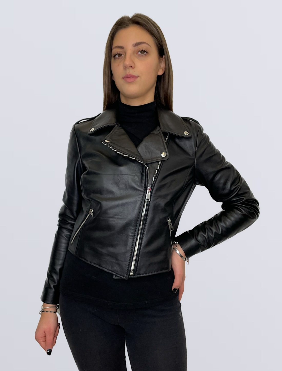 (image for) CHIODO PELLE DONNA NERO MOD. DYAR