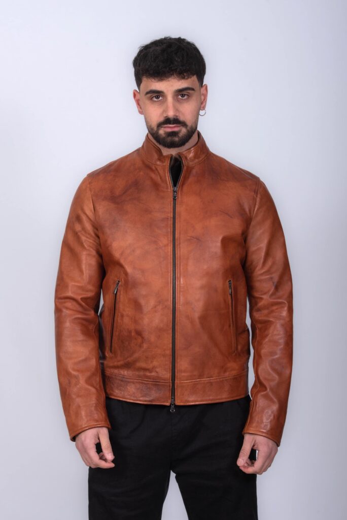 (image for) GIUBBINO IN PELLE UOMO CUOIO MOD. CLOONEY