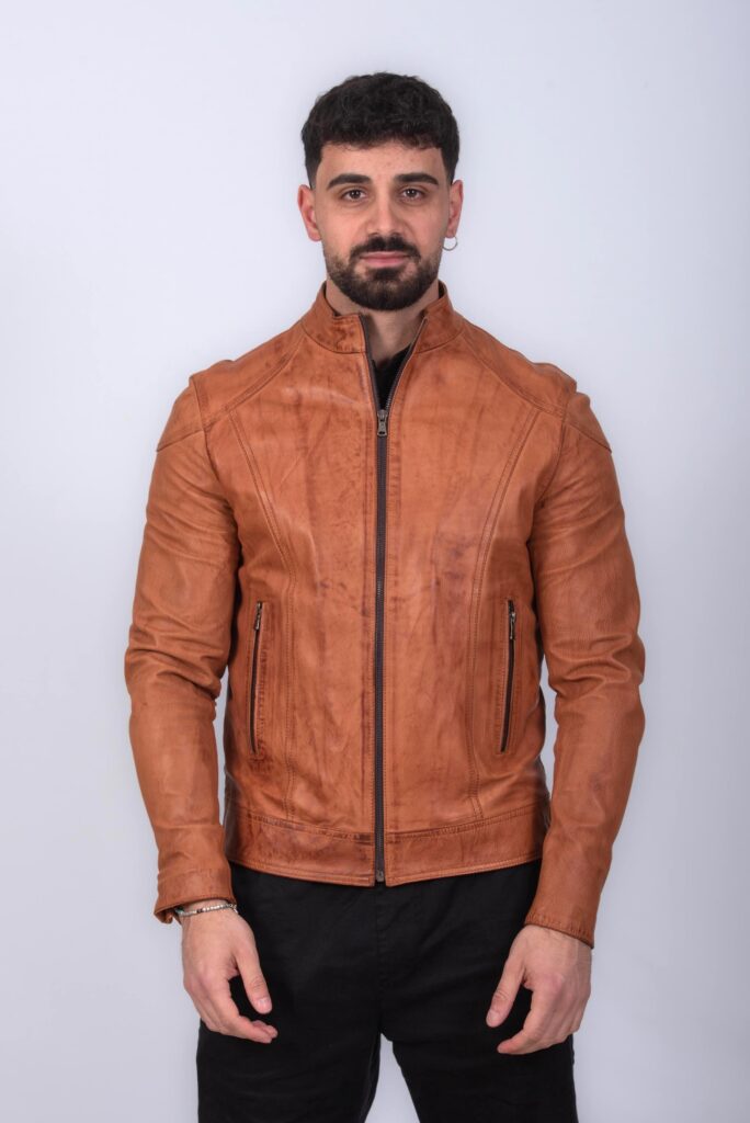 (image for) GIUBBINO IN PELLE UOMO CUOIO MOD. G/Z