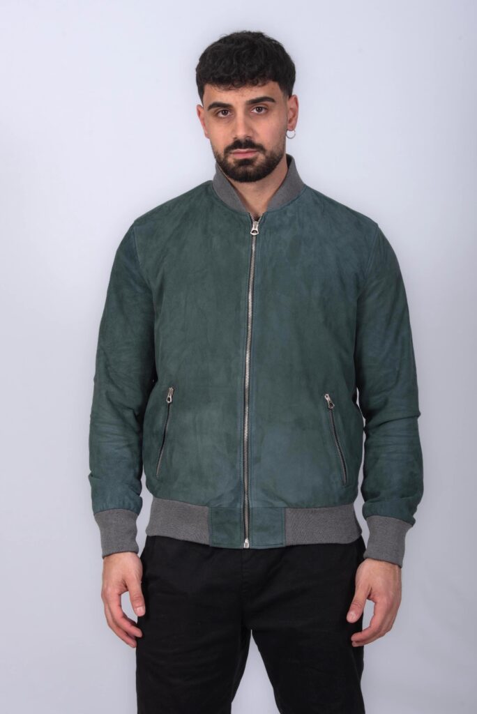 (image for) BOMBER CAMOSCIO UOMO VERDE MOD. 501