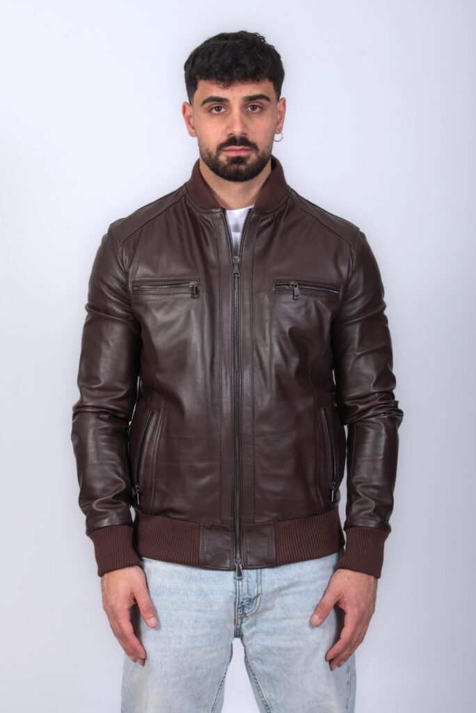(image for) (TAGLIE FORTI) BOMBER PELLE UOMO TESTA DI MORO MOD. RICKY
