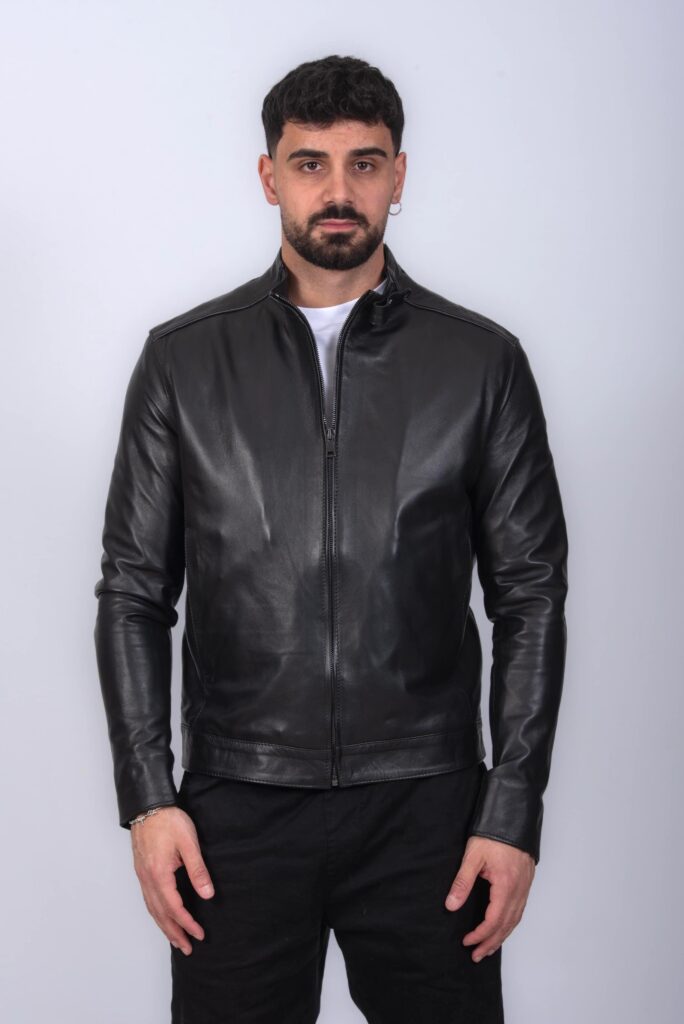 (image for) GIUBBINO IN PELLE UOMO NERO MOD. RAUL