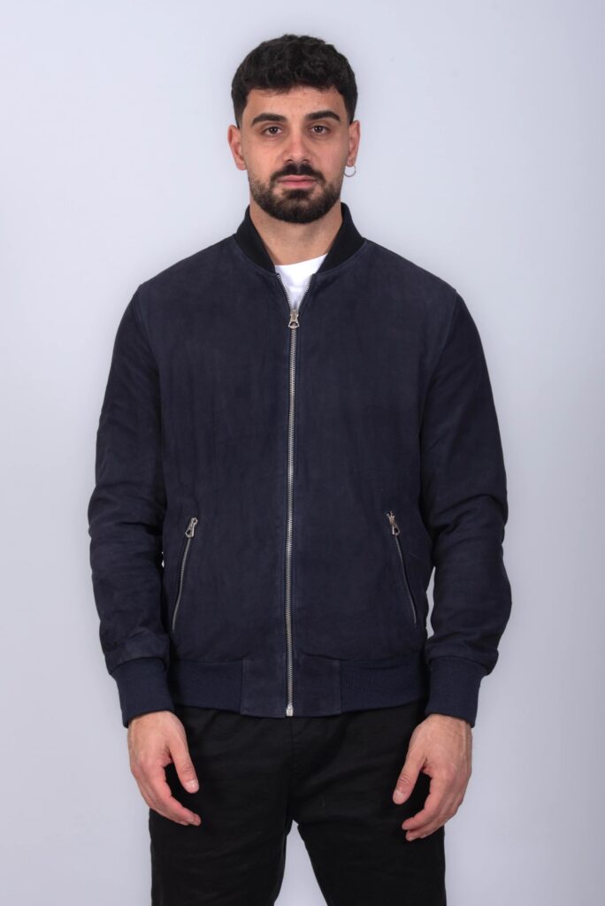 (image for) BOMBER CAMOSCIO UOMO BLU MOD. 501