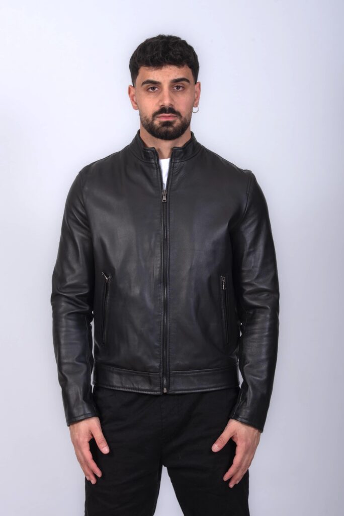 (image for) GIUBBINO IN PELLE UOMO NERO MOD. CLOONEY